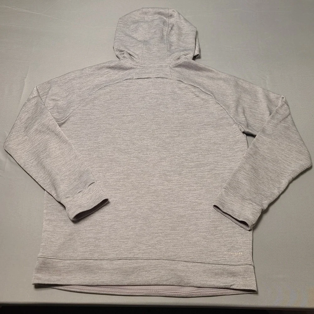 Adidas Hoodie Large ClimaWarm Gray Pullover‎ Athletic Sport Athleisure